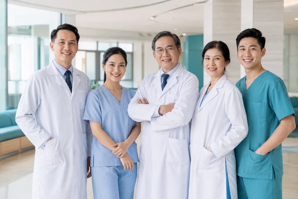 Đội ngũ bác sĩ và nhân viên y tế chuyên khoa Bệnh viện HealthCare